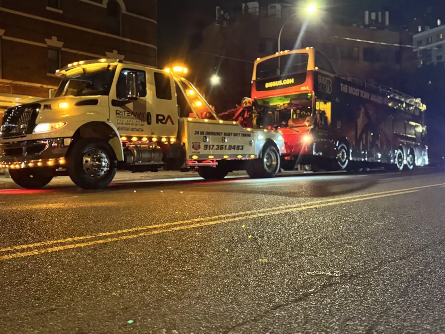 bus towing